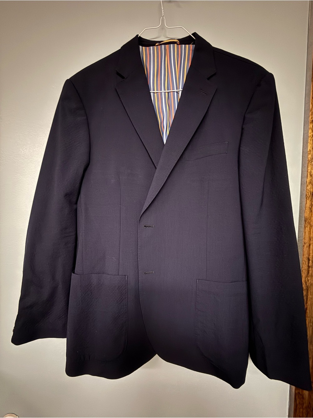Ibiza Men's Navy Blazer - Classic Two-Button Suit Jacket size 46R